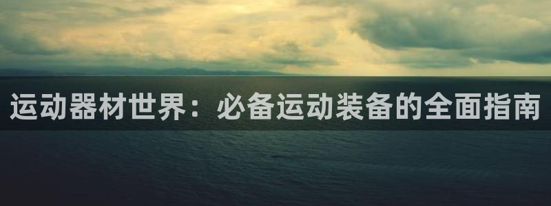 意昂3官方：运动器材世界：必备运动装备的全面指南
