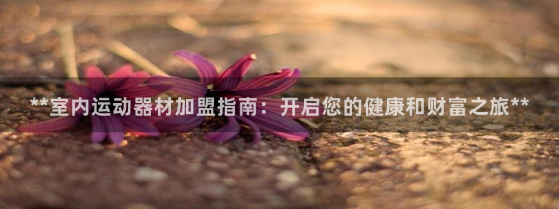 意昂3官方：**室内运动器材加盟指南：开启您的健康和