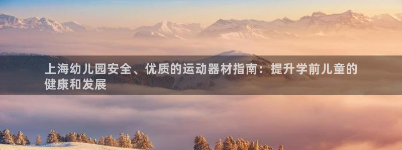 意昂3五金厂：上海幼儿园安全、优质的运动器材指南：提